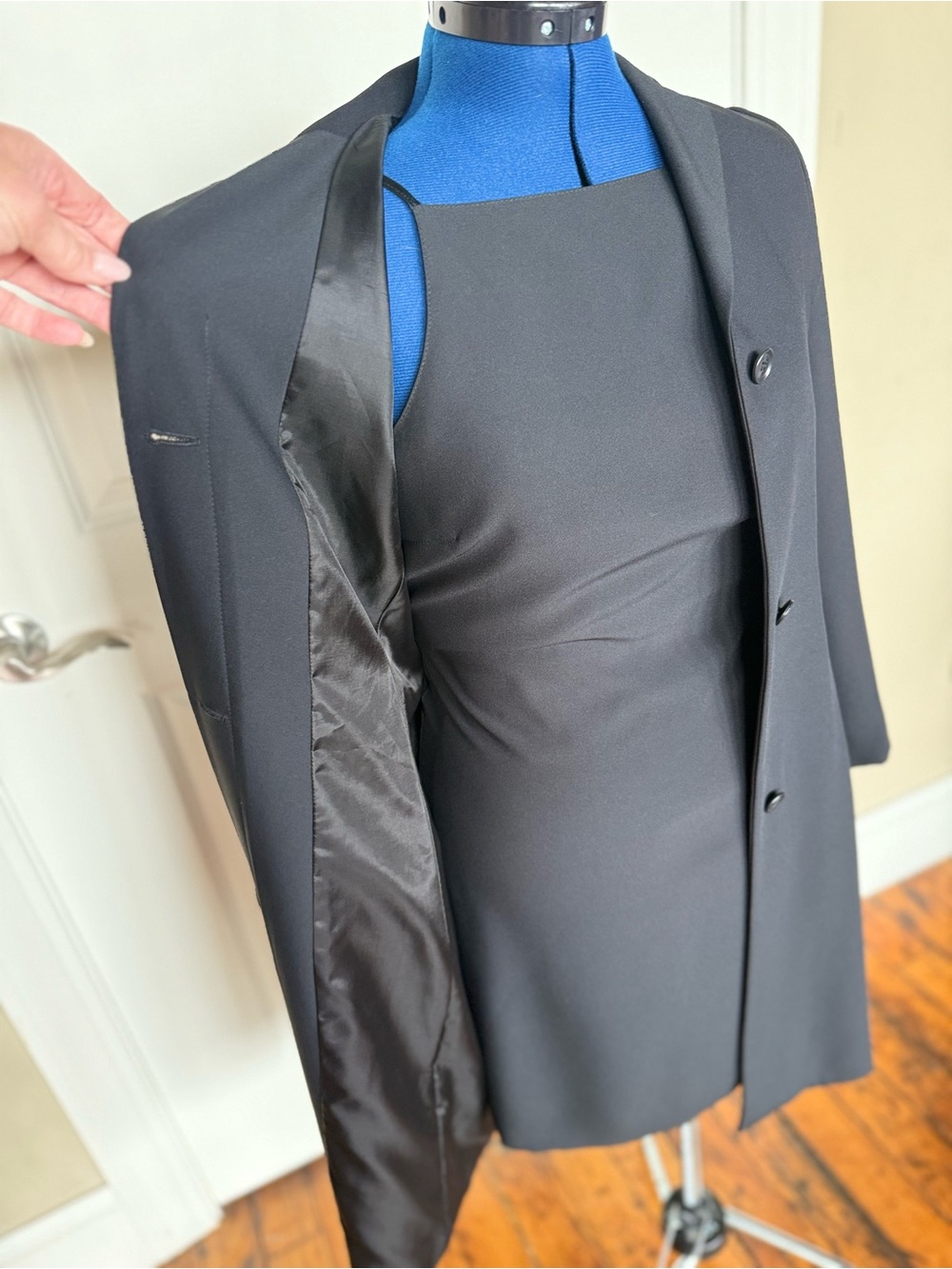 MAX & Co. (by Max Mara) Black Coat & Dress Set — Size 10, Made in 🇮🇹 Italy
